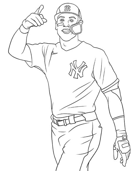 Aaron Judge Coloring Page