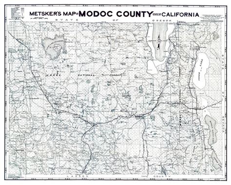 Modoc County, CA Wall Map Premium Style by MarketMAPS