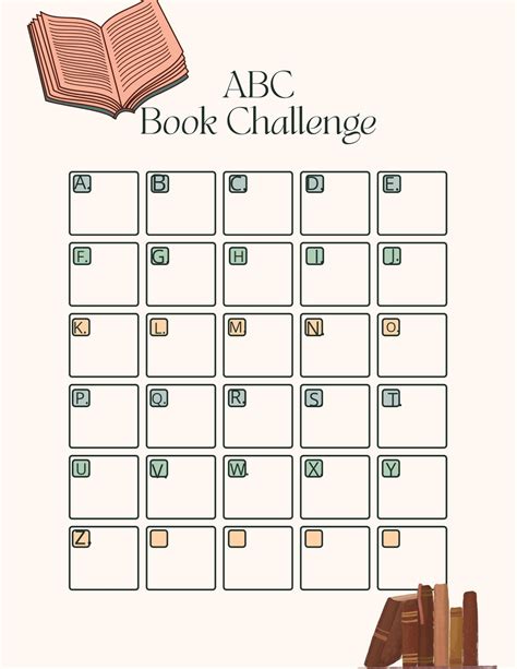 Abc Book Challenge Template