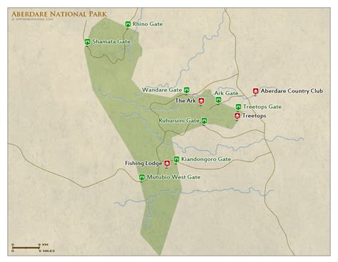 Aberdare National Park map