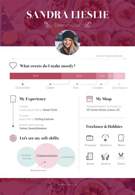 About Me Infographic Template