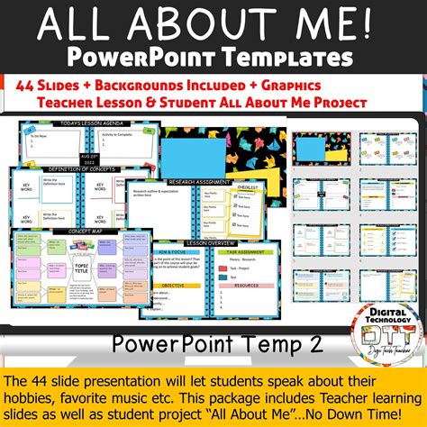 About Me Powerpoint Template For Students