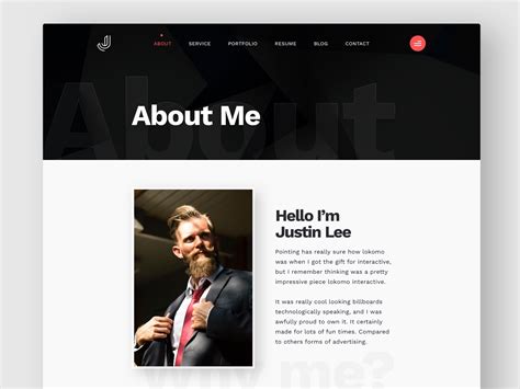 About Me Web Page Template