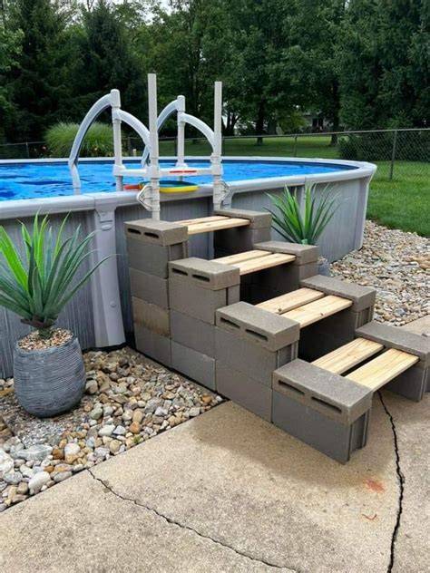 Confer Entry System for Above Ground Pools Blue