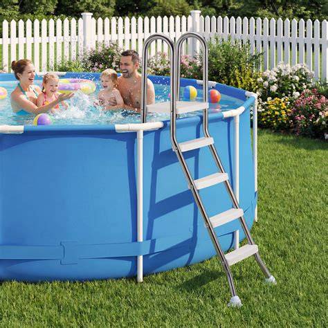 NEW STRONG & STURDY POOL LADDER STEPS for ABOVE GROUND SWIMMING POOLS w