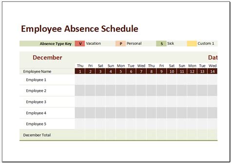 Employee Absence Tracker Excel My XXX Hot Girl