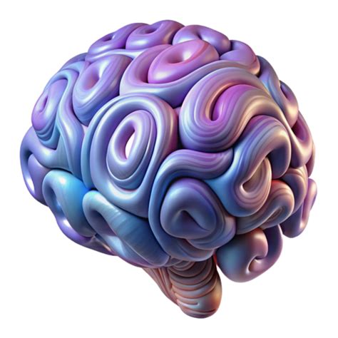 Abstract Brain 3D PNG