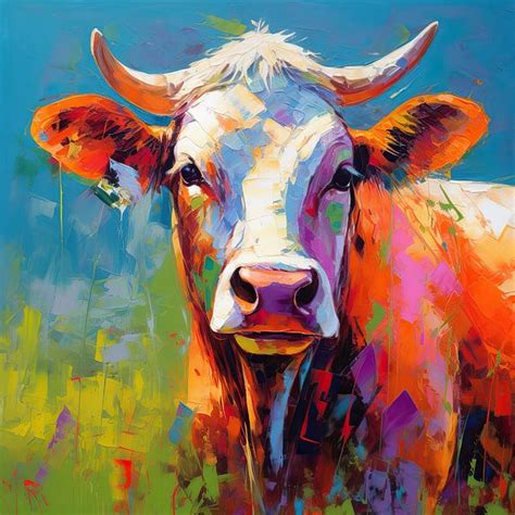 Abstract Cow Painting