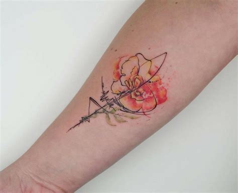 Abstract Flower Tattoo