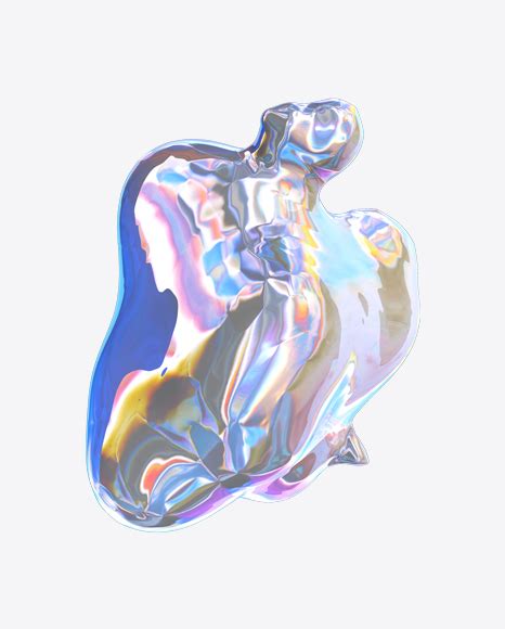 Abstract Foiled Shape 3D PNG