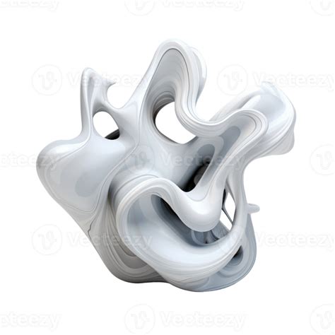 Abstract Inflating Shape 3D PNG