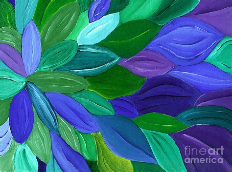 Abstract Leaves Painting