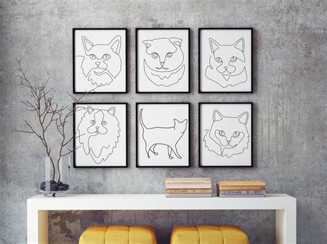 Download Abstract Line Art Cat Drawing SVG File - SVG Design Cameo