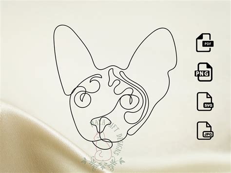 Download Abstract Line Art Cat Drawing SVG File - SVG Design Files