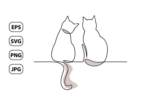 Download Abstract Line Art Cat Drawing SVG File - SVG Design for Cricut