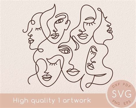Download Abstract Line Art Face SVG File - SVG Design Cricut SVG