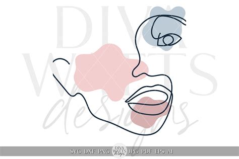 Download Abstract Line Art Face SVG File - SVG Design Silhouette Free PSD Mockups
