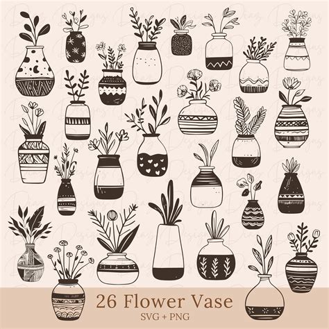 Download Abstract Line Art Plant in Vase SVG File - SVG Design Cricut SVG