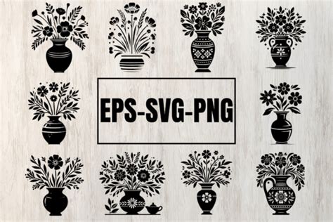 Download Abstract Line Art Plant in Vase SVG File - SVG Design Cut Files