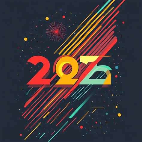 Abstract New Year Design On