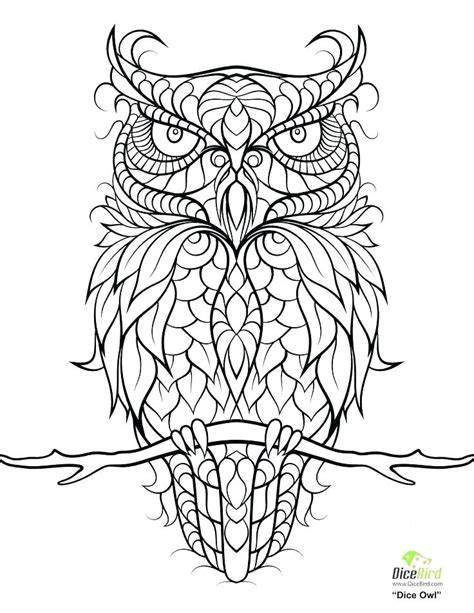 Abstract Owl Coloring Pages