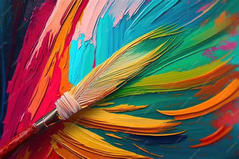 Abstract painting brushes