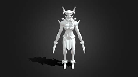 Abstract Set With Demon Body 3D PNG