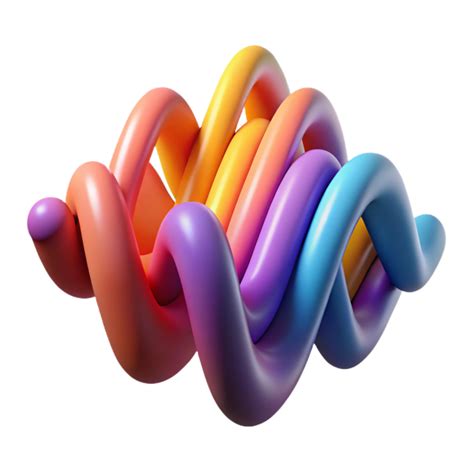 Abstract Twisted Form 3D PNG