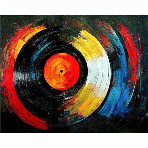 Abstract Vinyl Record Art