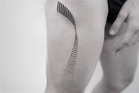 Abstract Wavy Line Tattoos