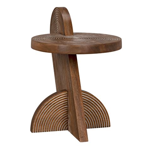 Abstract Wood End Table