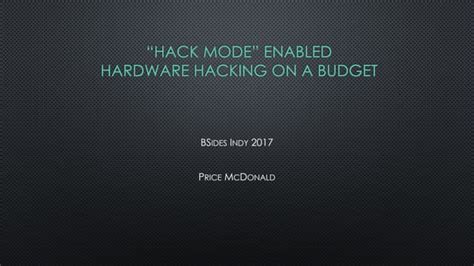 Abusing the hardware