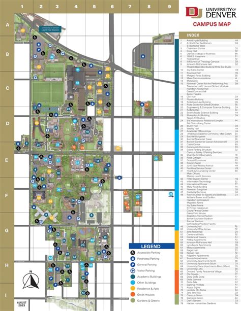 32 University Of Denver Campus Map Maps Database Source