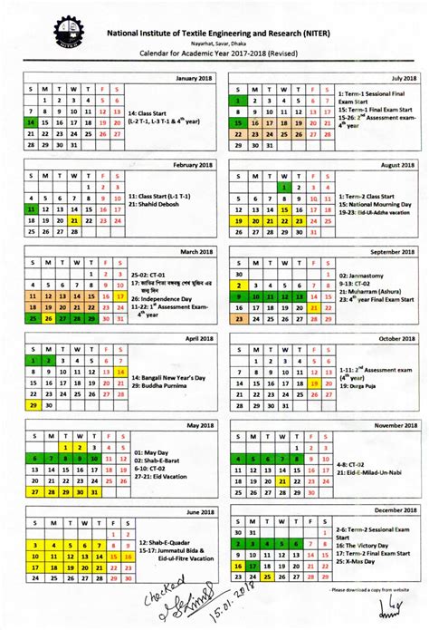 Academic Calendar Bing