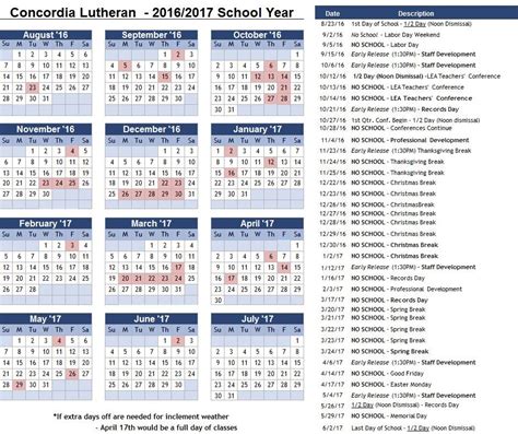Academic Calendar Concordia University