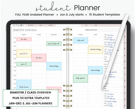 Academic Planner Templates