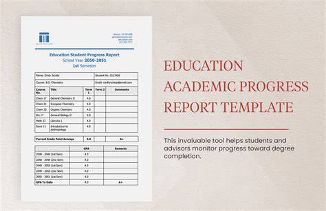 Academic Progress Report | Templates At pertaining to Educational