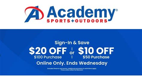 Score Big Savings with Academy Coupons: Get $20 Off on Orders of $100 or More!