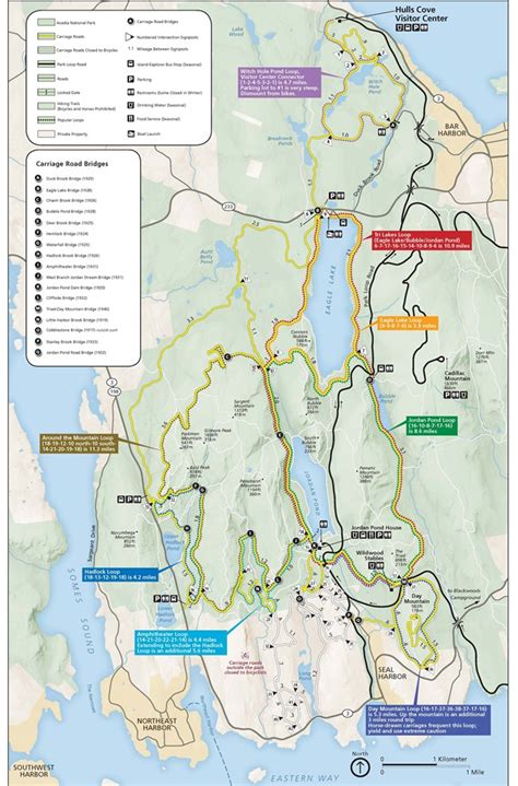 Acadia Carriage Roads Map