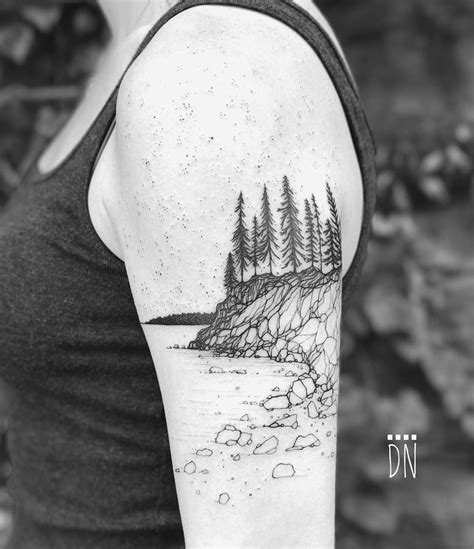Acadia National Park - Small Maine Tattoo Ideas