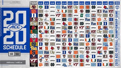 Acc Football Schedule 2022 Printable