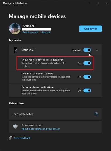 Access Android Phone Storage in Windows 11 File Explorer
