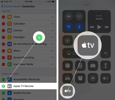 Access Apple TV Remote from iPhone Control Centre