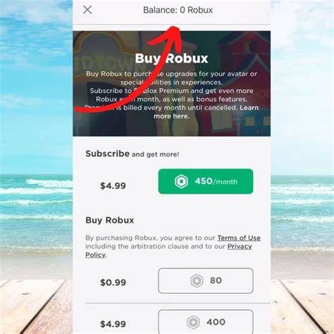 Access Robux Page Roblox