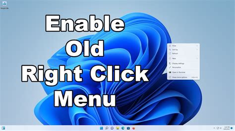 Access the old right-click menu in Windows 11
