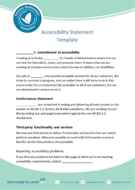 Accessibility Statement Template