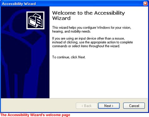 Accessibility Wizard