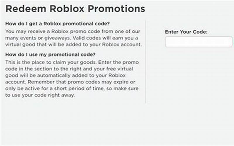 Accessing The Roblox Promo Code Redemption Page