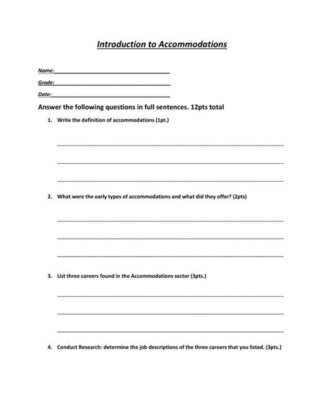 Accommodation Question