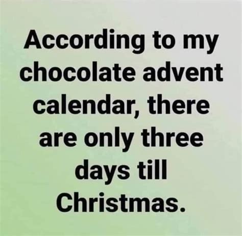 According To My Chocolate Advent Calendar